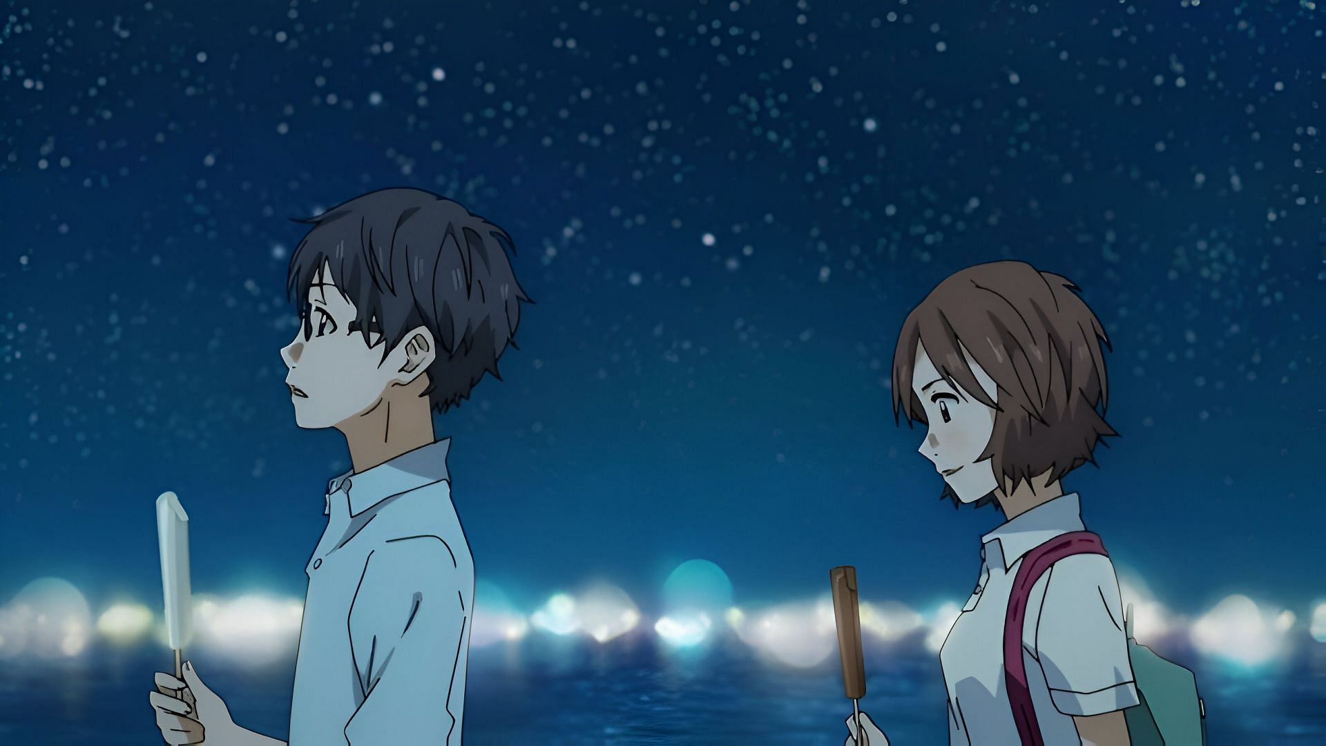 One of the unrequited love in anime, Tsubaki Sawabe and Kousei Arima (Image via A-1 Pictures)